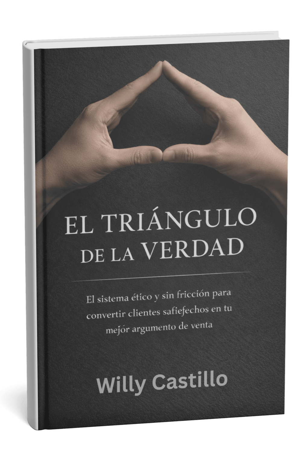 Book cover image showing two hands creating a triangle shape.
